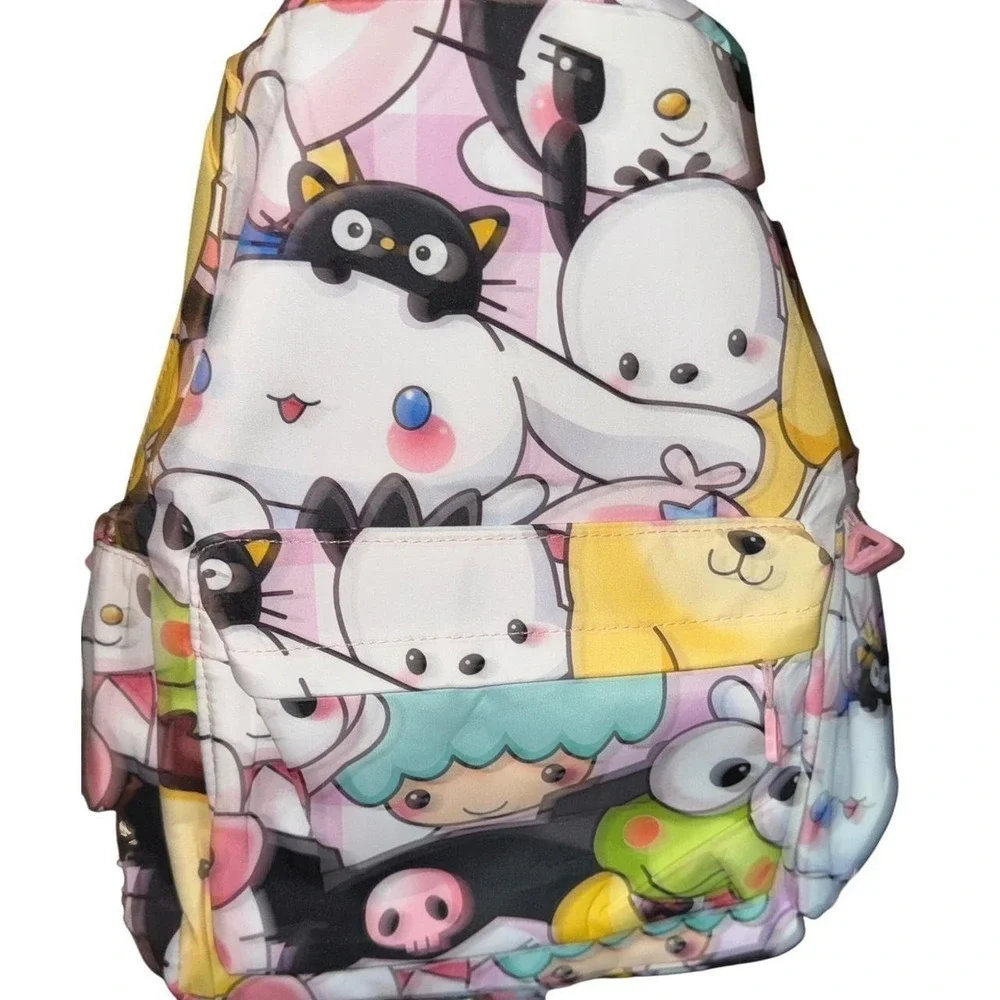 Sanrio Backpack 3 pcSet Multi color Kawaii Character Print New